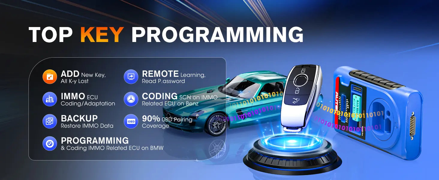 The Autel IM608 PRO II supports top key programming.