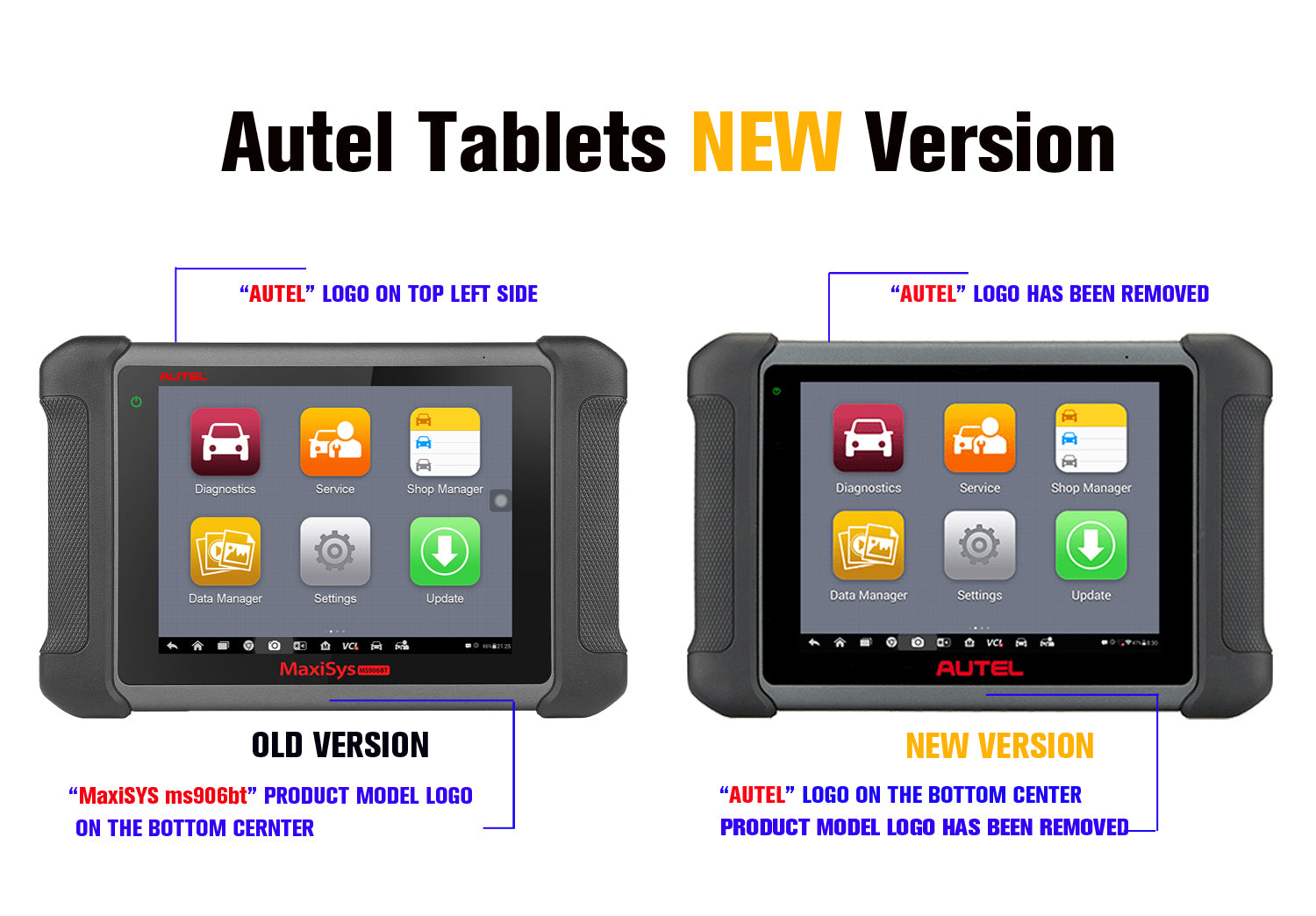 autel tablets new version display
