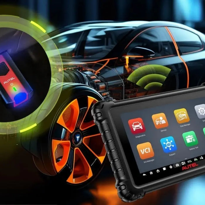 A Bluetooth VCI links the car to an obd ii bluetooth scanner.