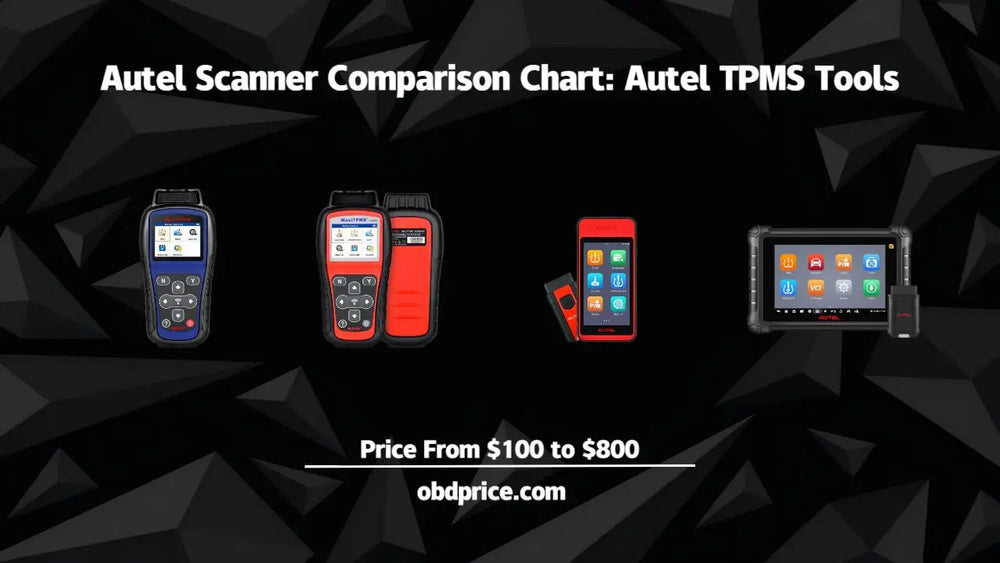 Autel TPMS tools comparison chart