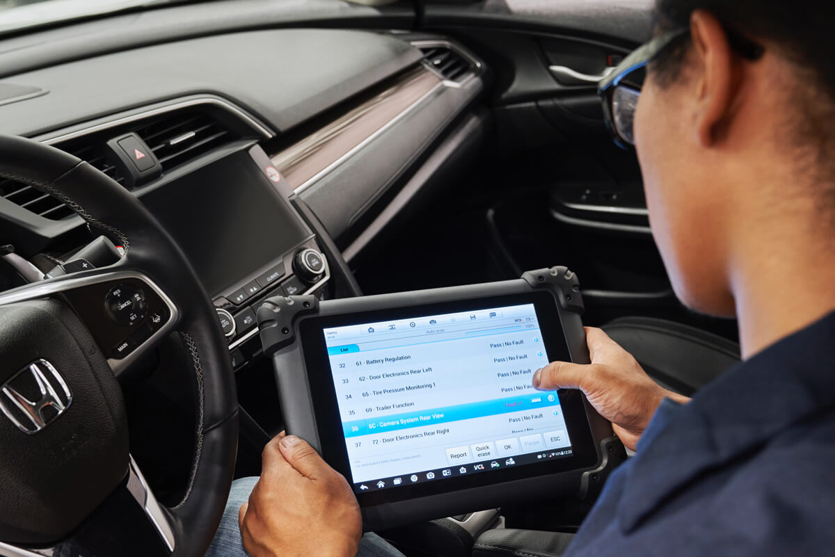 Car diagnostics using a flatbed scanner