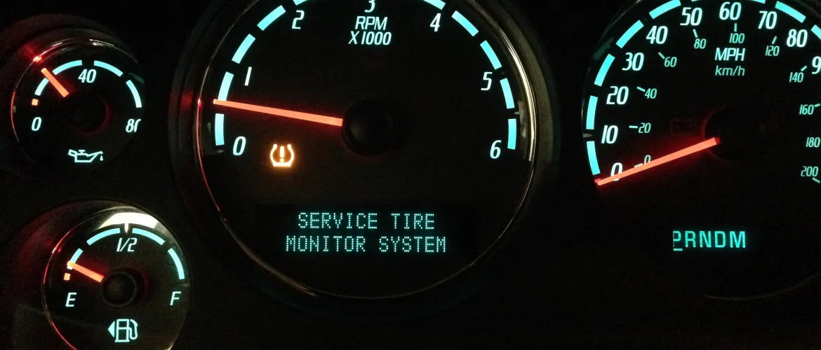 The tpms light appears on the car's dashboard and needs to be reset.