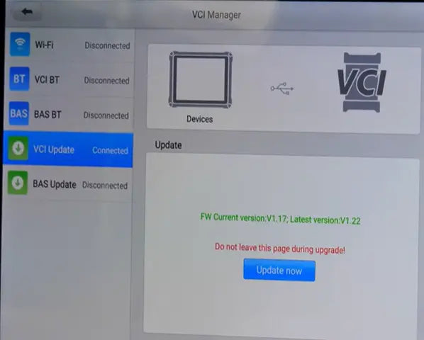 Update the Autel VCI