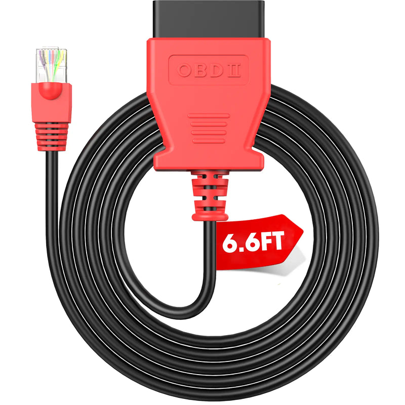 Autel Enet OBD2 Cable| (6.6ft/ 2M) BMW F G Series Coding | Ethernet to OBD II OBDII Interface Cable | Compatible with BMW Software E-SYS ICOM ISTA+
