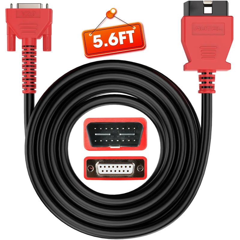 Autel Original OBD2 Main Test Cable | Only Work with Autel Handheld Scanner/808 Series/900 Series/906 Series/IM Series | 5.6ft(1.7M)/16 Pin OBDII Diagnostic Test Cable