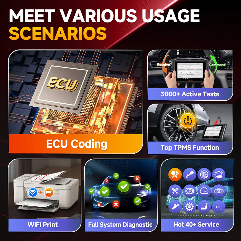 Autel Original OBD2 Main Test Cable | Only Work with Autel Handheld Scanner/808 Series/900 Series/906 Series/IM Series | 5.6ft(1.7M)/16 Pin OBDII Diagnostic Test Cable