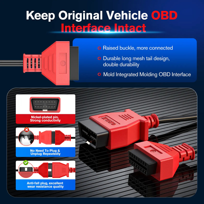 Autel OBD2 Extension Cable(1m/3.3ft) | Full 16Pin Male to Female OBDII Extension Cable Diagnostic Extender | 16Pin OBD II Cord Adapter | for All OBD2 OBD II Vehicles