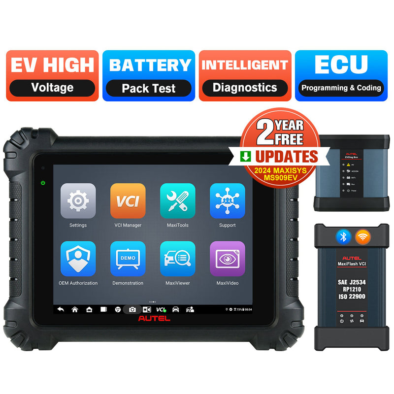 【2-Year Free Update】Autel Maxisys MS909EV Intelligent EV Diagnostics Scanner