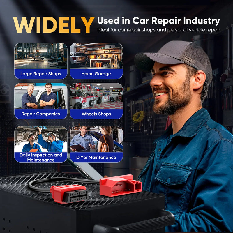 Autel For Ford 7 Pin | OBD1 to OBD2 Adapter Cable | 7Pin OBD1 to 16 Pin OBD2 Diagnostic Cable | Fit for Ford Vehicles with 7Pin Port | Work with Scan Tool and Code Reader