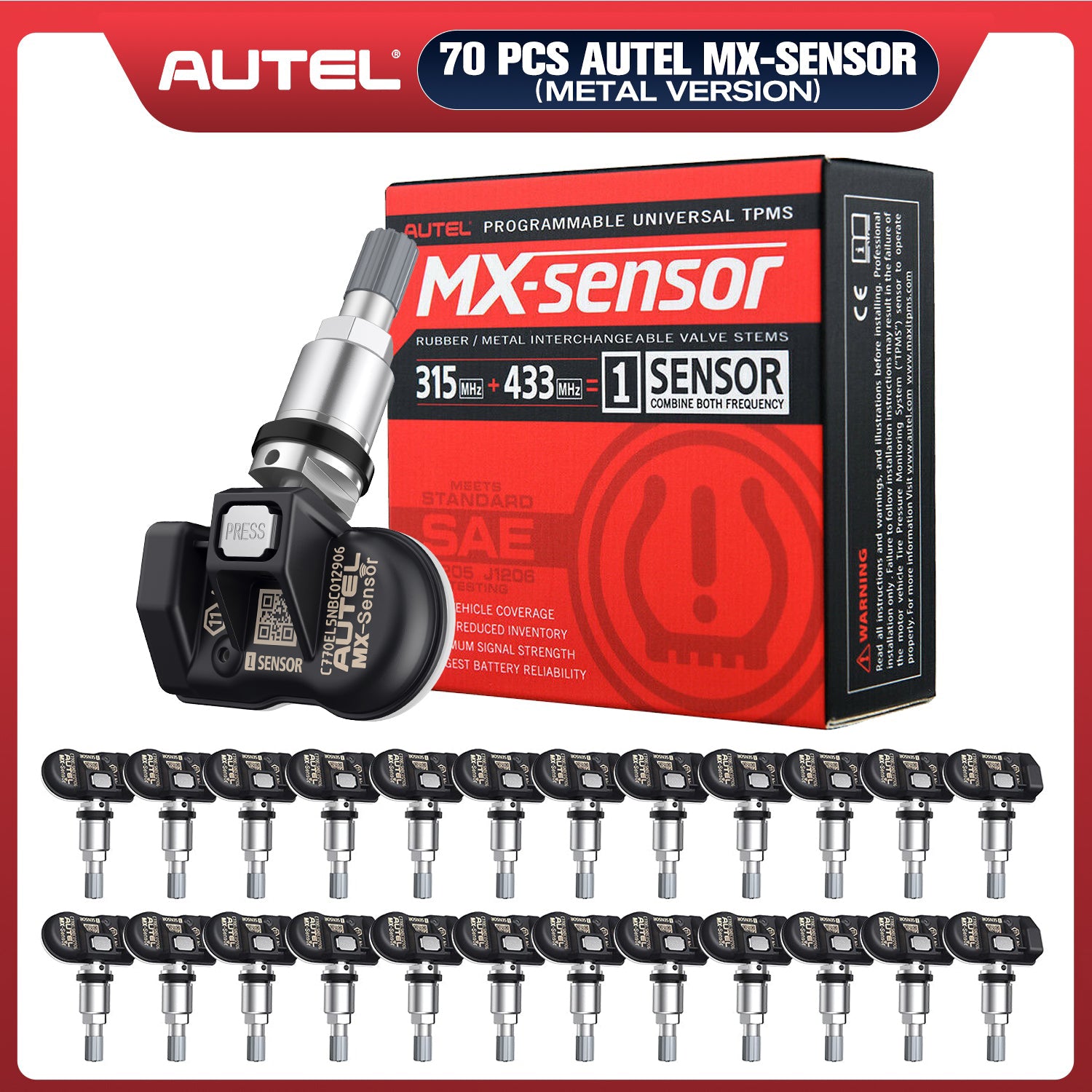 OBDPRICE.COM - Autel MX-Sensor 315MHz&433MHz 2in1 TPMS Sensor