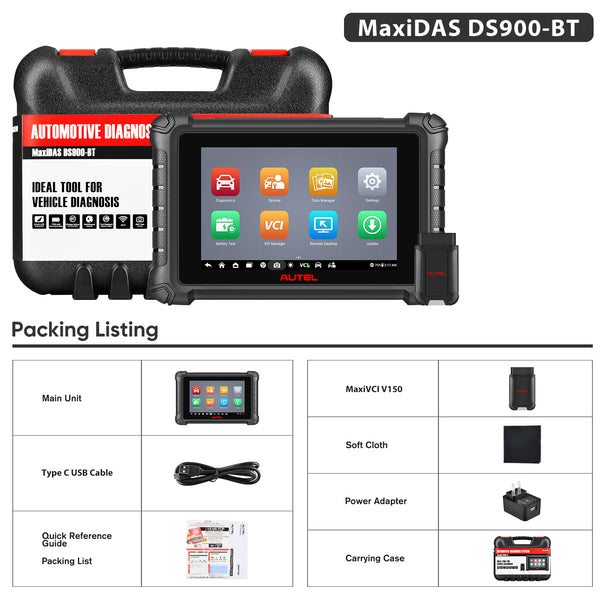 Autel DS900BT Packing Listing