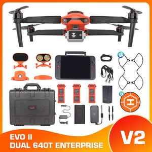 EVO II Dual 640T Infrared [V2] Thermal Drone Enterprise Rugged Bundle, 640*512 Thermal Camera, 42Min Max Flight Time, 360° Obstacle Avoidance