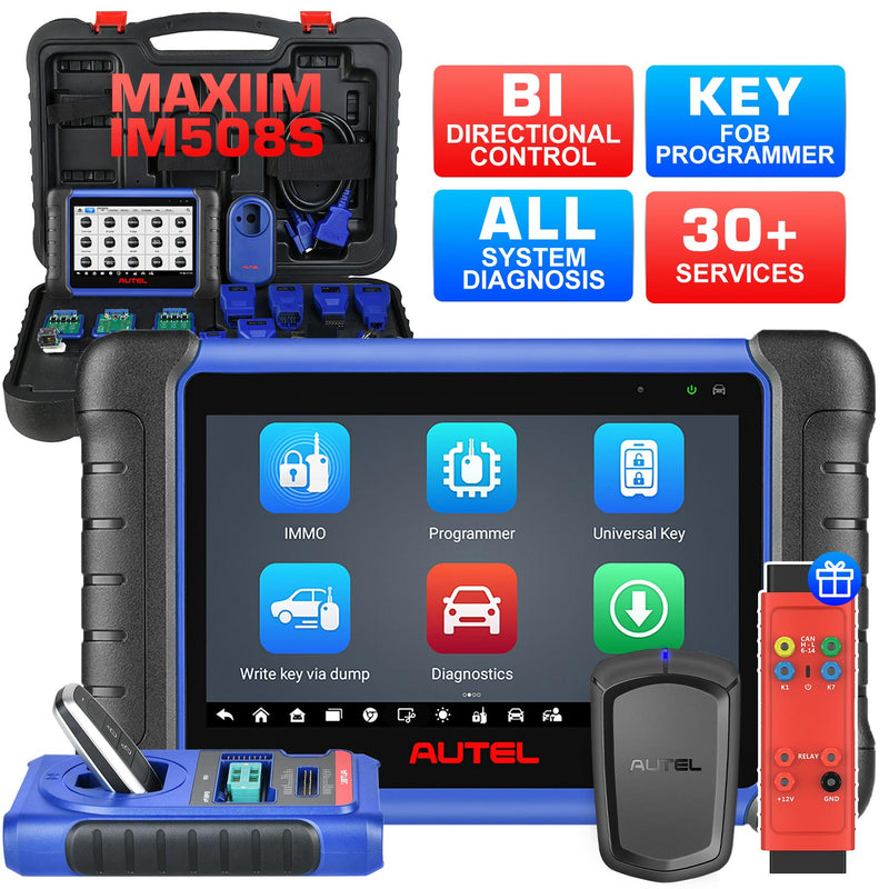 Autel MaxiIM IM508S | Key Fob Programming Tool with XP200 Programmer, All System Diagnostic Scan, 30+ Service, 2025 Upgraded IM508, and Free Autel G-BOX3