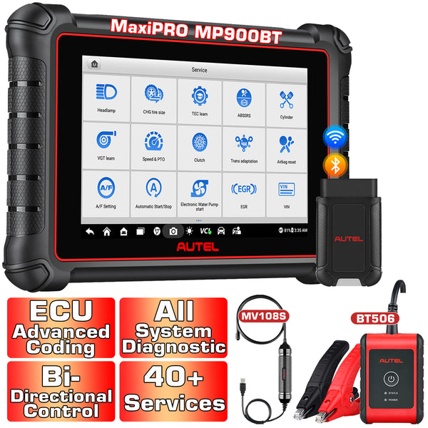 Autel MaxiPRO MP900BT/MP900Z-BT Automotive Full System Diagnostic Scanner with MV108S & BT506