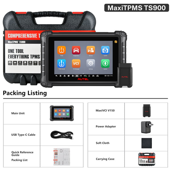 Autel MaxiTPMS TS900 Packing Listing