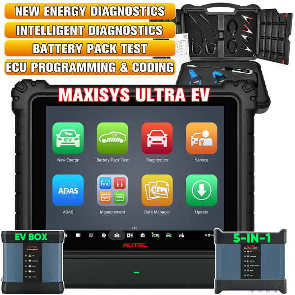 【2-Year Free Update】Autel Maxisys Ultra EV Electric Car Diagnostic Scanner, High-Voltage System Diagnose & Battery Pack Test, Online ECU Programming / Coding, 40+ Services