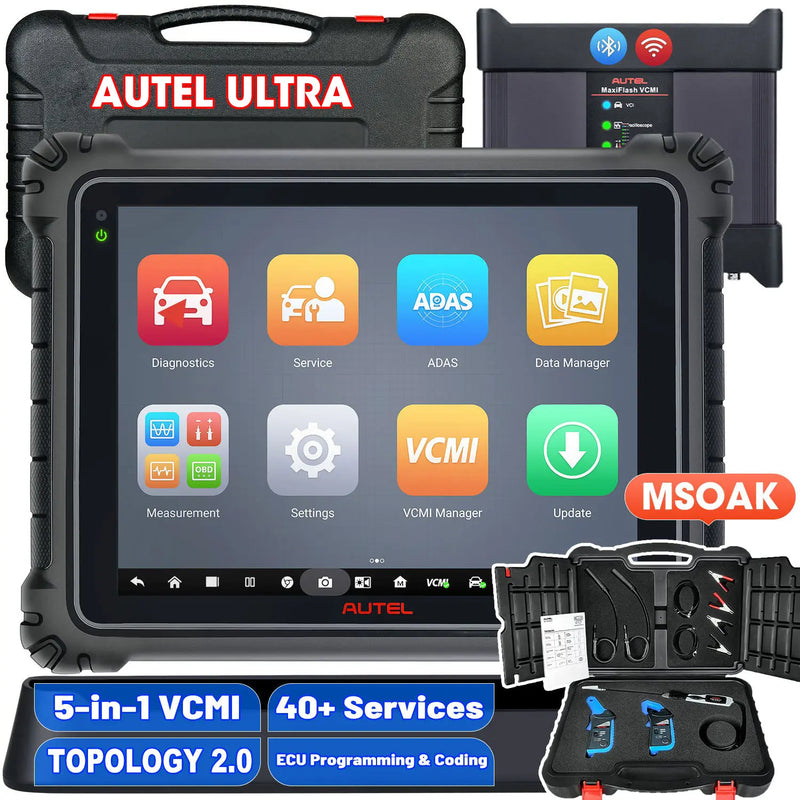 Autel Maxisys Ultra | 2025 Top Full System Diagnostic Tool | 5-in-1 VCMI | Topology Map | 40+ Services | ECU Programming & Coding | Upgraded Ver. of MS919/ MS909/ Elite II