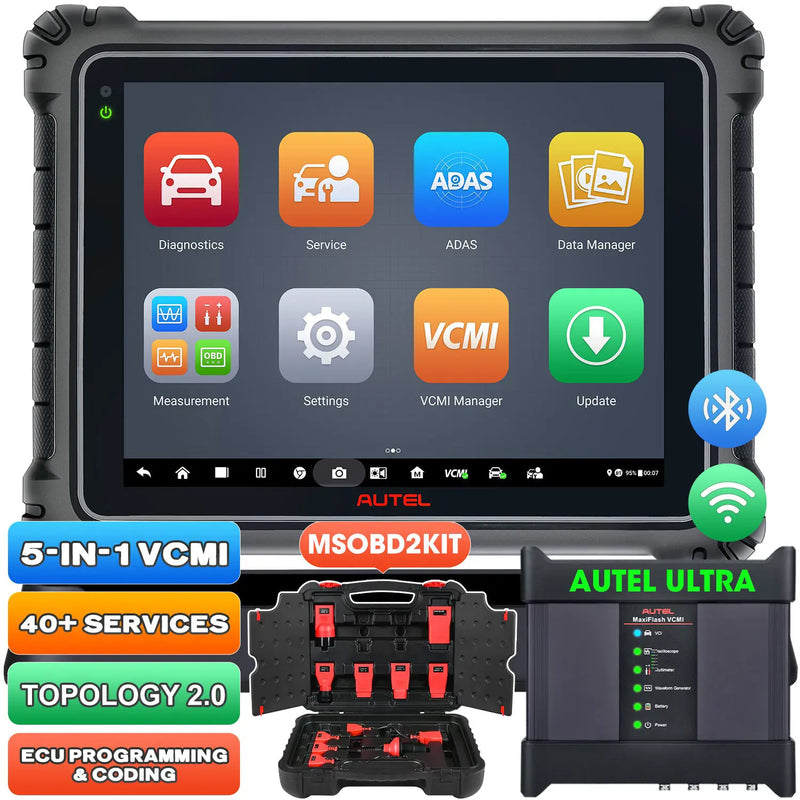 Autel Maxisys Ultra | 2025 Top Full System Diagnostic Tool | 5-in-1 VCMI | Topology Map | 40+ Services | ECU Programming & Coding | Upgraded Ver. of MS919/ MS909/ Elite II