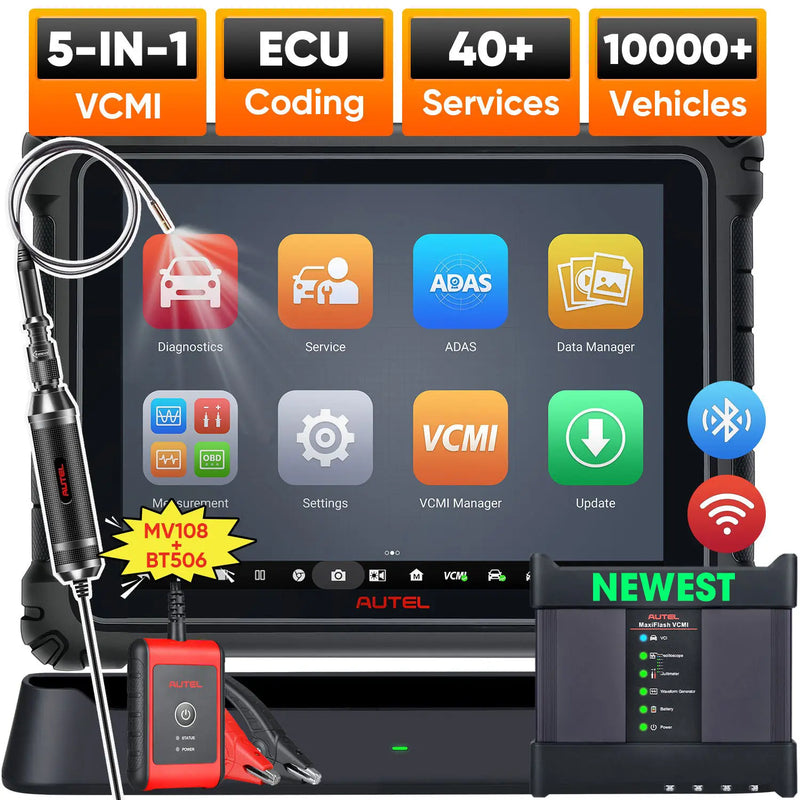 Autel Maxisys Ultra | 2025 Top Full System Diagnostic Tool | 5-in-1 VCMI | Topology Map | 40+ Services | ECU Programming & Coding | Upgraded Ver. of MS919/ MS909/ Elite II