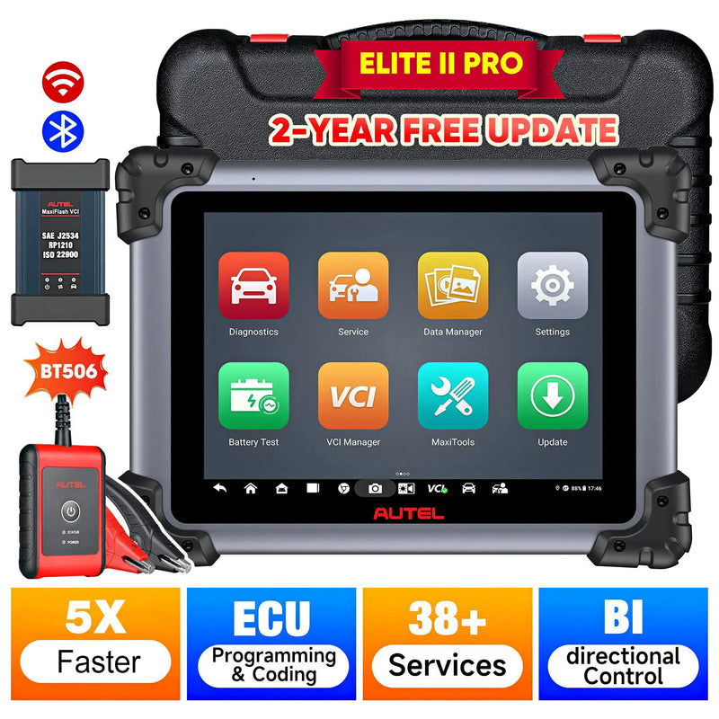 [2-Year Free Update] Autel Maxisys Elite II Pro | Automotive Diagnostic Tool | Bi-Directional Scanner With MaxiFlash VCI | ECU Programming & Coding | Auto Scan 2.0 | 38+ Reset Services