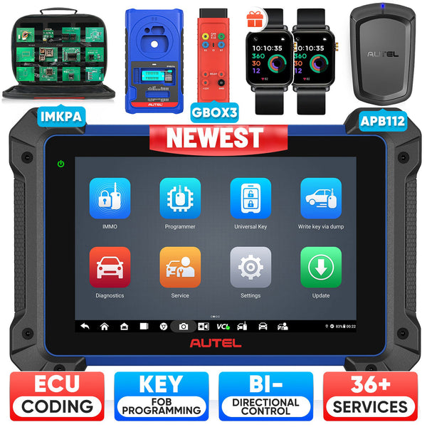 Autel MaxiIM IM608S II / IM608 PRO II Automotive All-In-One Key Programming Tool with 2 Free OTOFIX Watches, Top IMMO Functions, Advanced ECU Coding, No IP Limitation, Upgrade of IM608 PRO/IM608/IM508