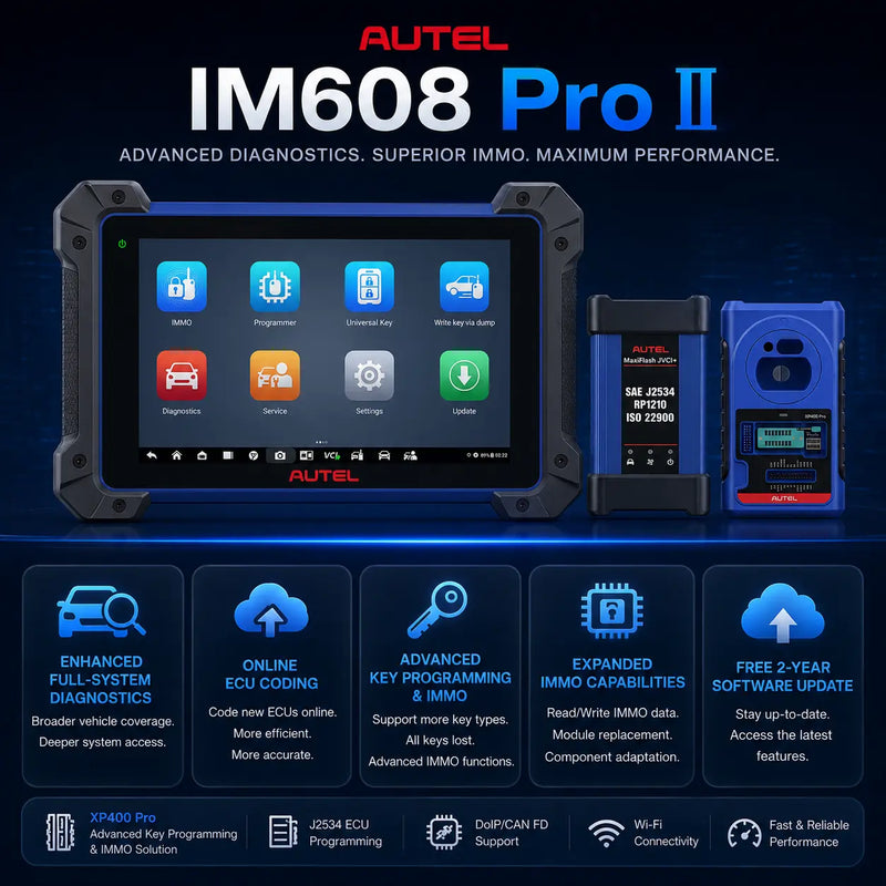 Autel IM608 Pro II with online ECU coding, advanced IMMO functions and key programming