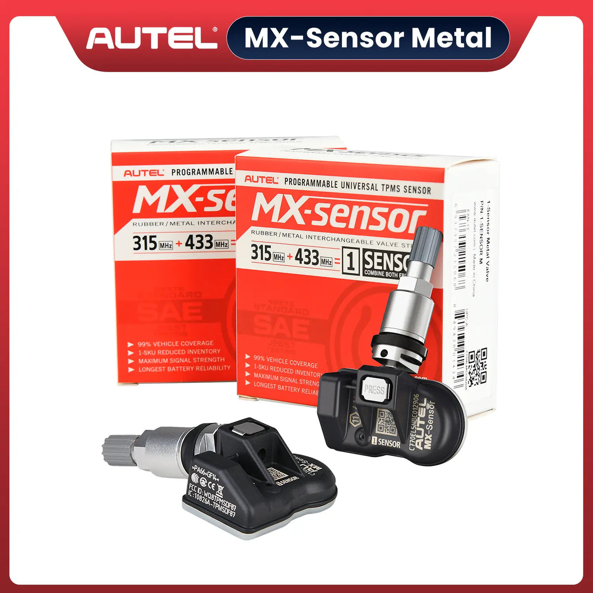 OBDPRICE.COM - Autel MX-Sensor 315MHz&433MHz 2in1 TPMS Sensor