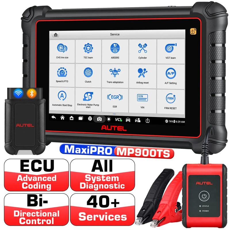 Autel MaxiPRO MP900-TS Scanner: 2025 Advanced Diagnostic Tool W/ TPMS, ECU Coding, 40+ Services, CANFD/DOIP