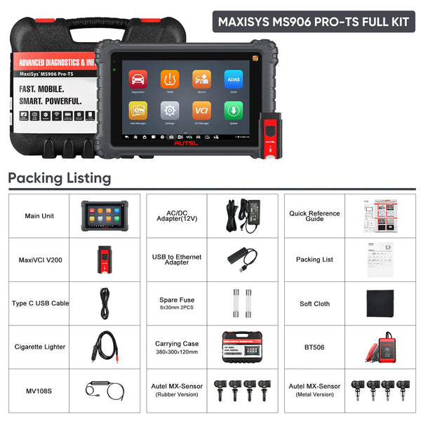 Autel_Maxisys_MS906_Pro-TS_Full_Kit_Packing_List
