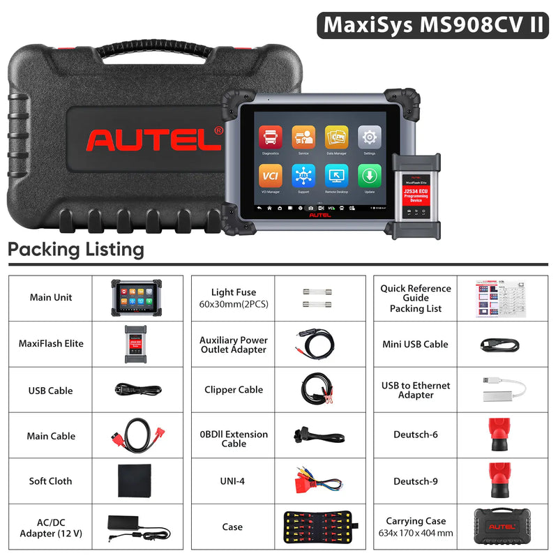 Autel_Maxisys_MS908CV_II packing list