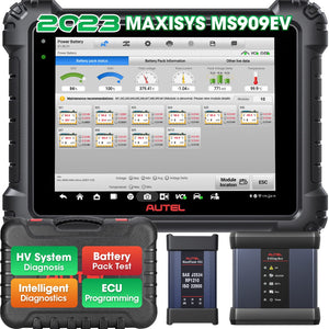【2-Year Free Update】Autel Maxisys MS909EV Intelligent EV Diagnostics Scanner with MaxiFlash VCI/J2534, High-Voltage System & Battery Pack Diagnostics, ECU Programming & Coding, Topology 2.0, 40+ Services