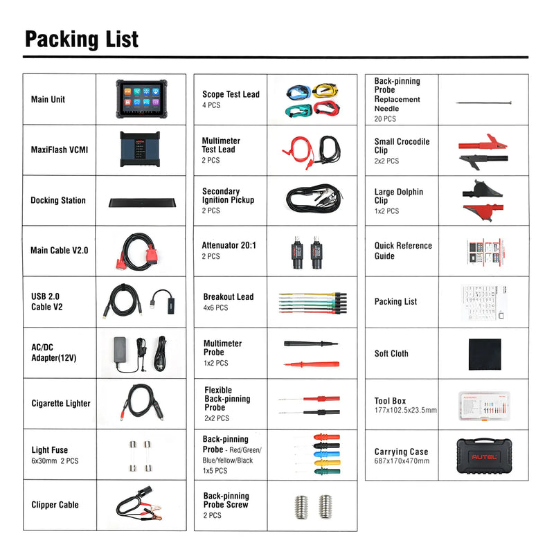 Autel Maxisys Ultra 2025 Packing List 2