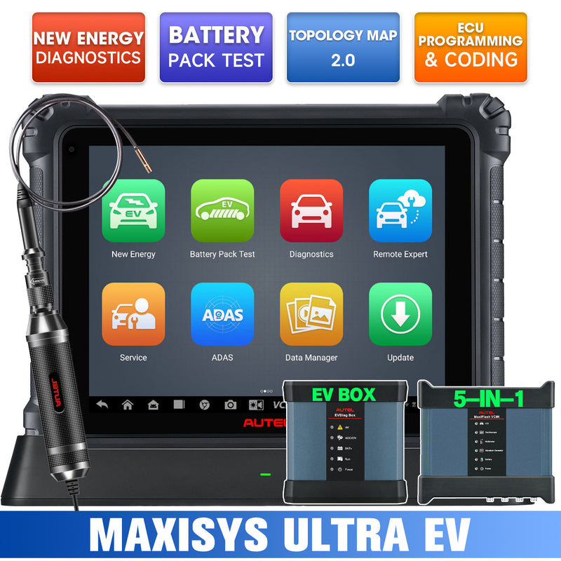Autel Maxisys Ultra EV | US Version Electric Car Diagnostic Scanner | High-Voltage System Diagnose & Battery Pack Test | Online ECU Programming / Coding | Up to 40+ Services