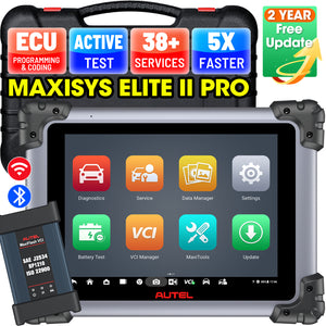 Autel Maxisys Elite II Pro | Automotive Diagnostic Tool | Bi-Directional Scanner With MaxiFlash VCI | ECU Programming & Coding | Auto Scan 2.0 | 38+ Reset Services