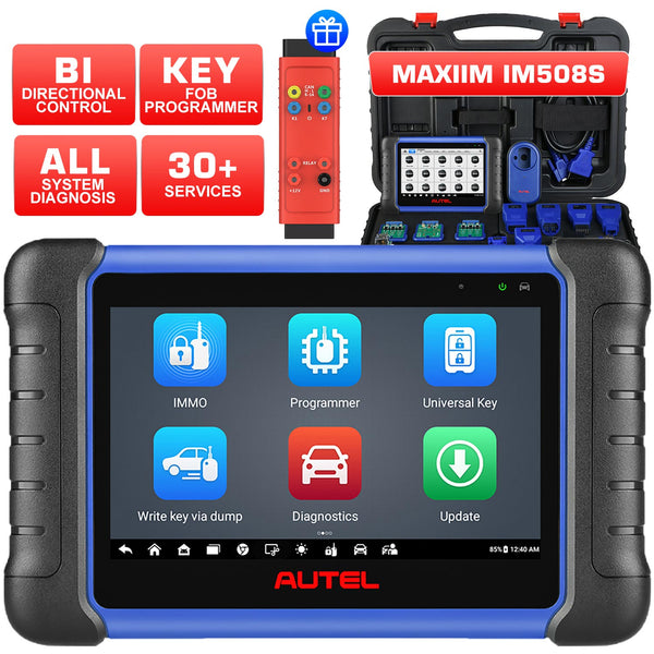 Autel MaxiIM IM508S Key Fob Programming Tool with XP200 Programmer, All System Diagnostic Scan, 30+ Service, 2025 Upgraded IM508, and Free Autel G-BOX3