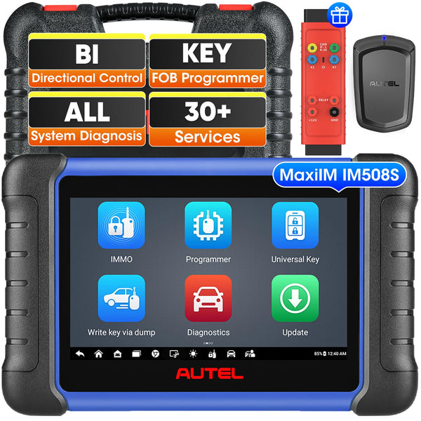 Autel MaxiIM IM508S Key Fob Programming Tool with XP200 Programmer, All System Diagnostic Scan, 30+ Service, 2025 Upgraded IM508, and Free Autel G-BOX3