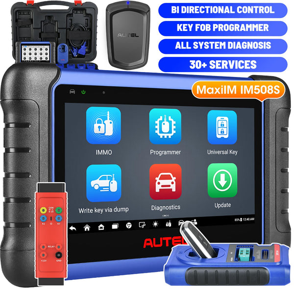 【2-Year Free Update】Autel MaxiIM IM508S Key Fob Programming Tool with XP200 Programmer, All System Diagnostic Scan, Bi-Directional Control, 30+ Service, Upgrade of IM508/KM100