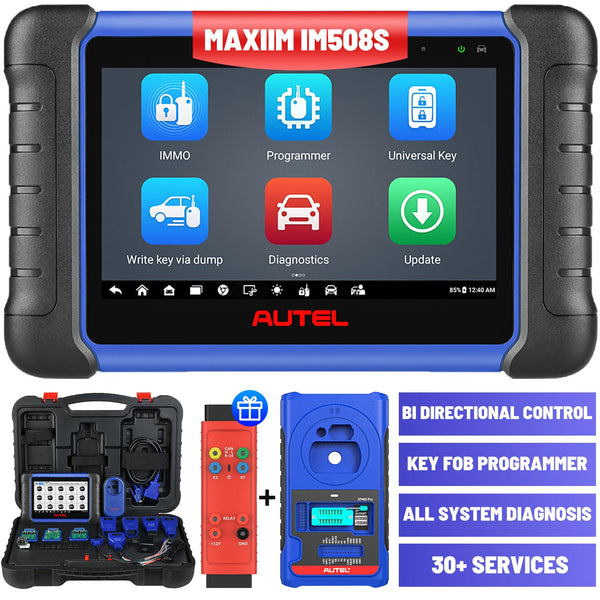 Autel MaxiIM IM508S Key Fob Programming Tool with XP200 Programmer, All System Diagnostic Scan, 30+ Service, 2025 Upgraded IM508, and Free Autel G-BOX3