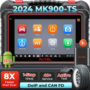 Autel MaxiCOM MK900TS MK900-TS Wireless TPMS Diagnostic Scanner with Android 11.0, Full TPMS Functions, All Systems Diagnostics, Bi-Directional Control, Support DoIP/CAN FD Protocols, 40+ Services, Upgraded of MK808TS