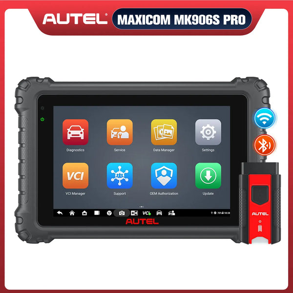 Autel MaxiCOM MK906S PRO Scanner | Upgraded of MS906 Pro/MK906BT/MK906 Pro Diagnostic Tool | Advanced ECU Coding | Bi-Directional Control | 36+ Services