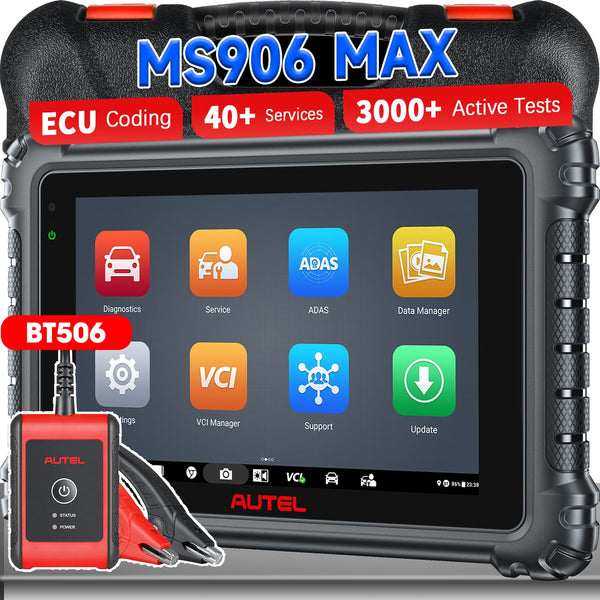 Autel Maxisys MS906 Max | Professional Diagnostic Scanner with Bluetooth VCI | Advanced ECU Coding | 40+ Reset Services | CAN FD & DoIP | Auto Scan 2.0 | Bi-Directional Control | Upgrade of Autel MS906 PRO/MS906BT