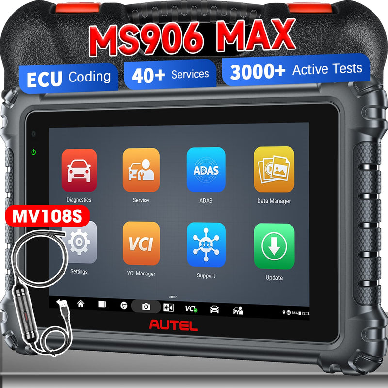 Autel Maxisys MS906 Max | Professional Diagnostic Scanner with Bluetooth VCI | Advanced ECU Coding | 40+ Reset Services | CAN FD & DoIP | Auto Scan 2.0 | Bi-Directional Control | Upgrade of Autel MS906 PRO/MS906BT