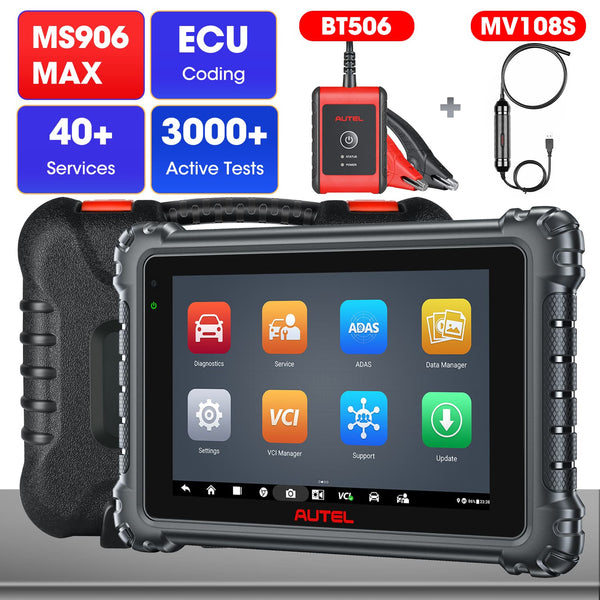 Autel Maxisys MS906 Max | Professional Diagnostic Scanner with Bluetooth VCI | Advanced ECU Coding | 40+ Reset Services | CAN FD & DoIP | Auto Scan 2.0 | Bi-Directional Control | Upgrade of Autel MS906 PRO/MS906BT