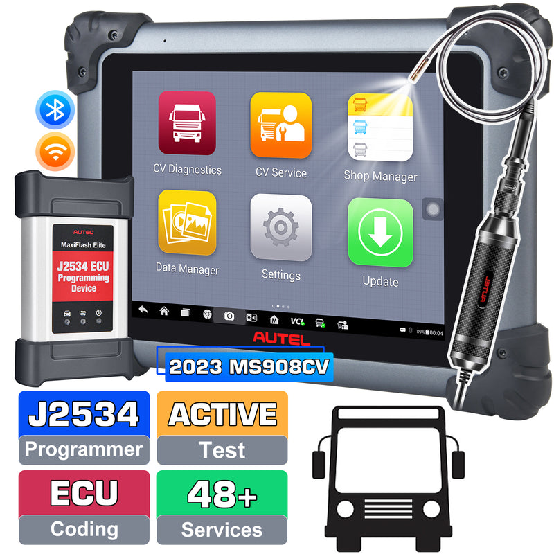 Autel Maxisys CV MS908CV Heavy Duty Truck Diagnostic Tool with MV108