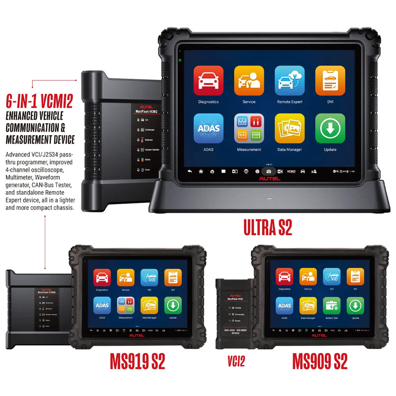 Autel MaxiSys MS919 S2 | Automotive Diagnostic Tablet | 11-Inch Wireless Touchscreen | OE-Level Diagnostics for US, Asian & European Vehicles (1996+) | Topology 3.0 Electrical System Analysis | MaxiFLASH VCMI2 6-in-1 Interface