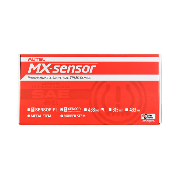 20PCS Autel MX TPMS Sensor (Metal Stem) | 433MHz & 315MHz 2-in-1 Sensor | Universal Programmable TPMS Sensor Rubber Valve Clamp In