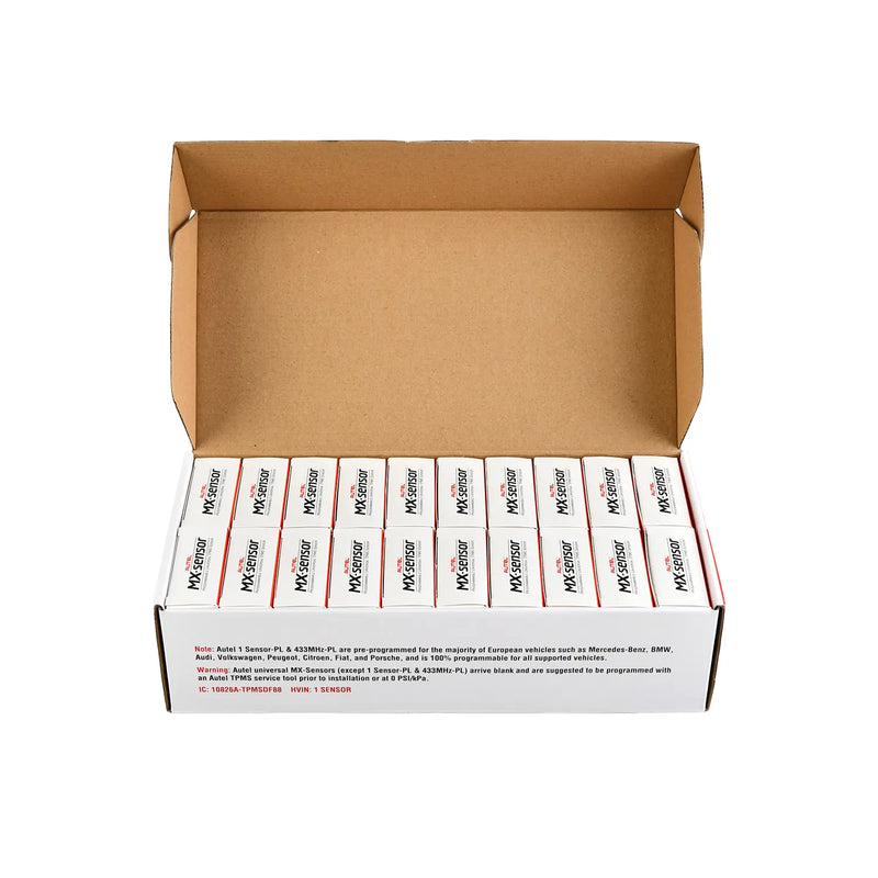 20PCS Autel TPMS MX-Sensor (Rubber Stem) | 315MHz & 433MHz 2in1 Tire Pressure Sensors | Summer Tire Exchange Universal Clamp In