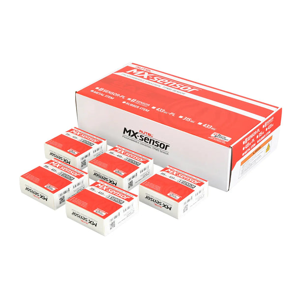 20PCS Autel MX TPMS Sensor (Metal Stem) | 433MHz & 315MHz 2-in-1 Sensor | Universal Programmable TPMS Sensor Rubber Valve Clamp In