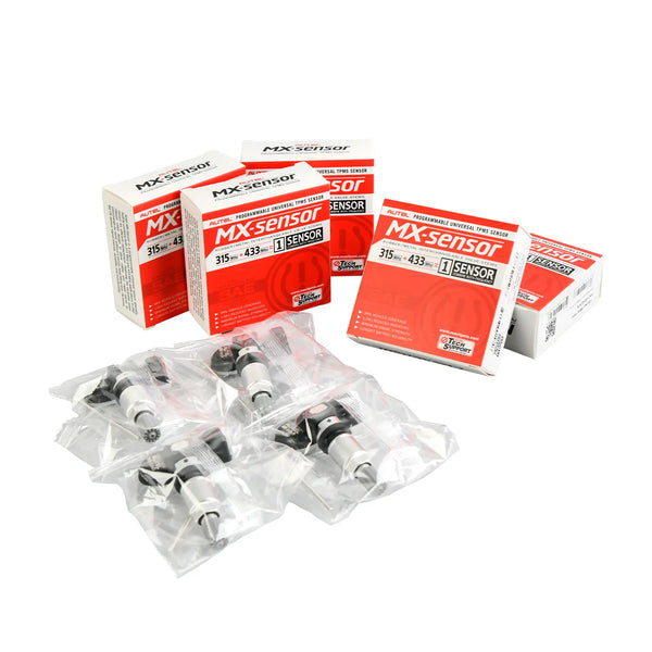 20PCS Autel MX TPMS Sensor (Metal Stem) | 433MHz & 315MHz 2-in-1 Sensor | Universal Programmable TPMS Sensor Rubber Valve Clamp In