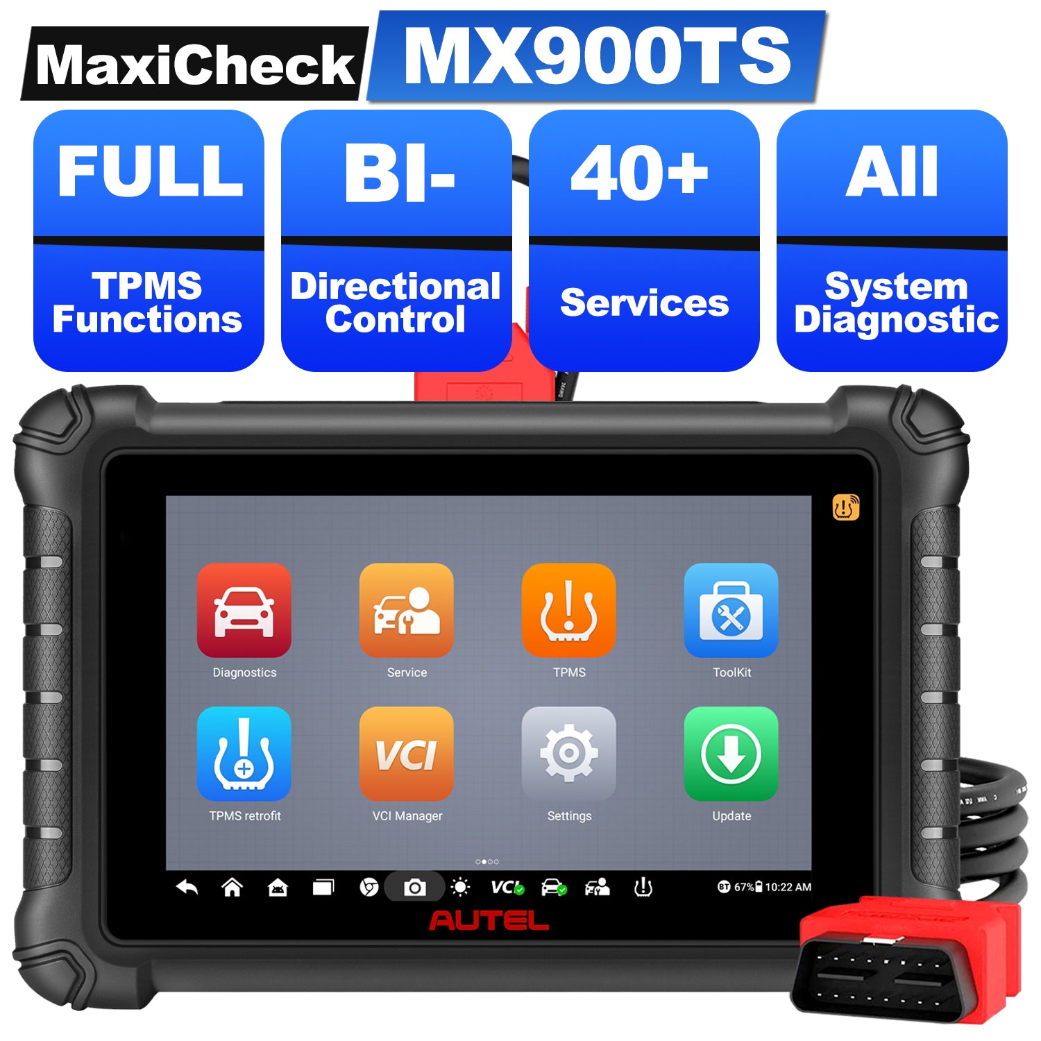 Autel MaxiCheck MX900-TS | 2026 Autel TPMS Diagnostic Scanner with